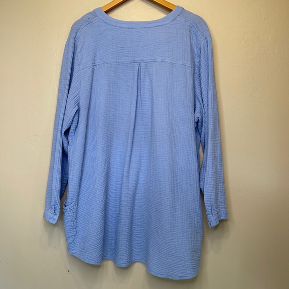 Soft Surroundings | Beachy Pullover Gauze Soft Texture Lightweight Comfy Tunic - Picture 4 of 14